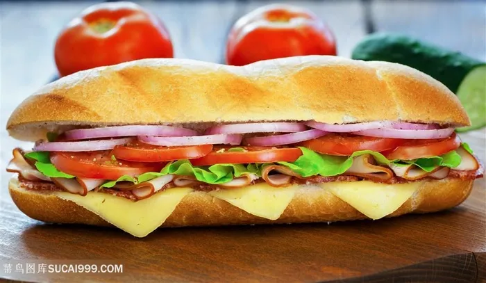 诱人三明治美食高清图片