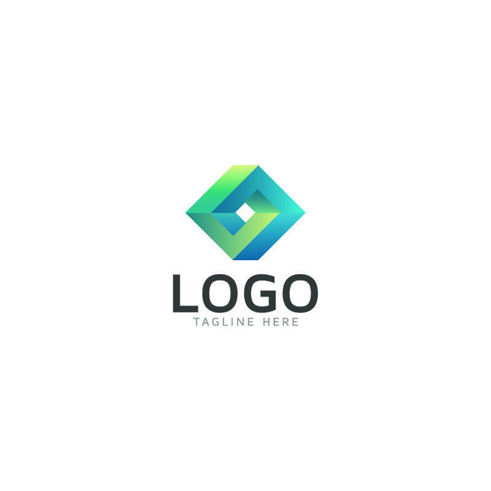 图标标识标志立体几何图形企业商标VI品牌LOGO设计模板AI矢量素材