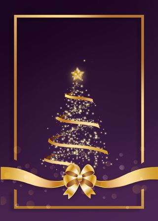 圣诞节圣诞树手绘背景