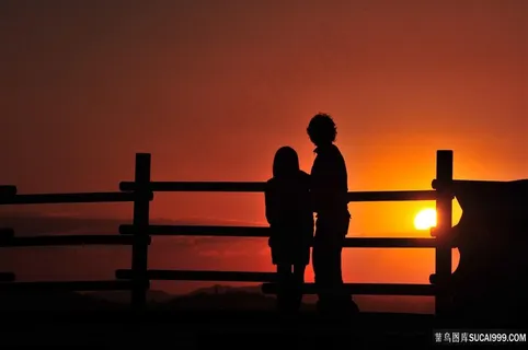 夕阳下的恋人