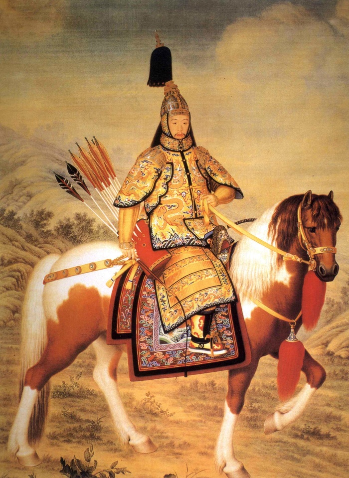 乾隆皇帝大阅图轴素材