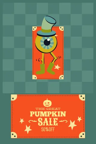 万圣节小鬼捣蛋儿童矢量插画扁平