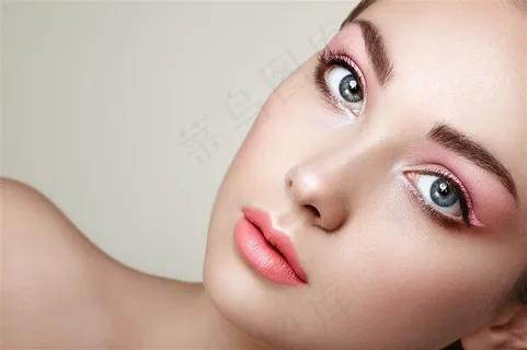 性感美女脸部特写高清图