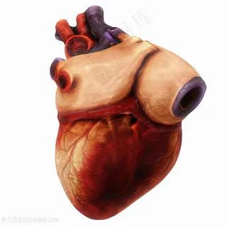 暗红色人体器官心脏图片