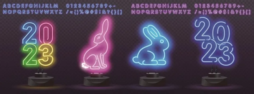 炫彩霓虹灯设计图片