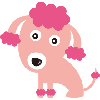 彩色小狗简笔画元素