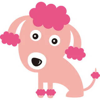 彩色小狗简笔画元素