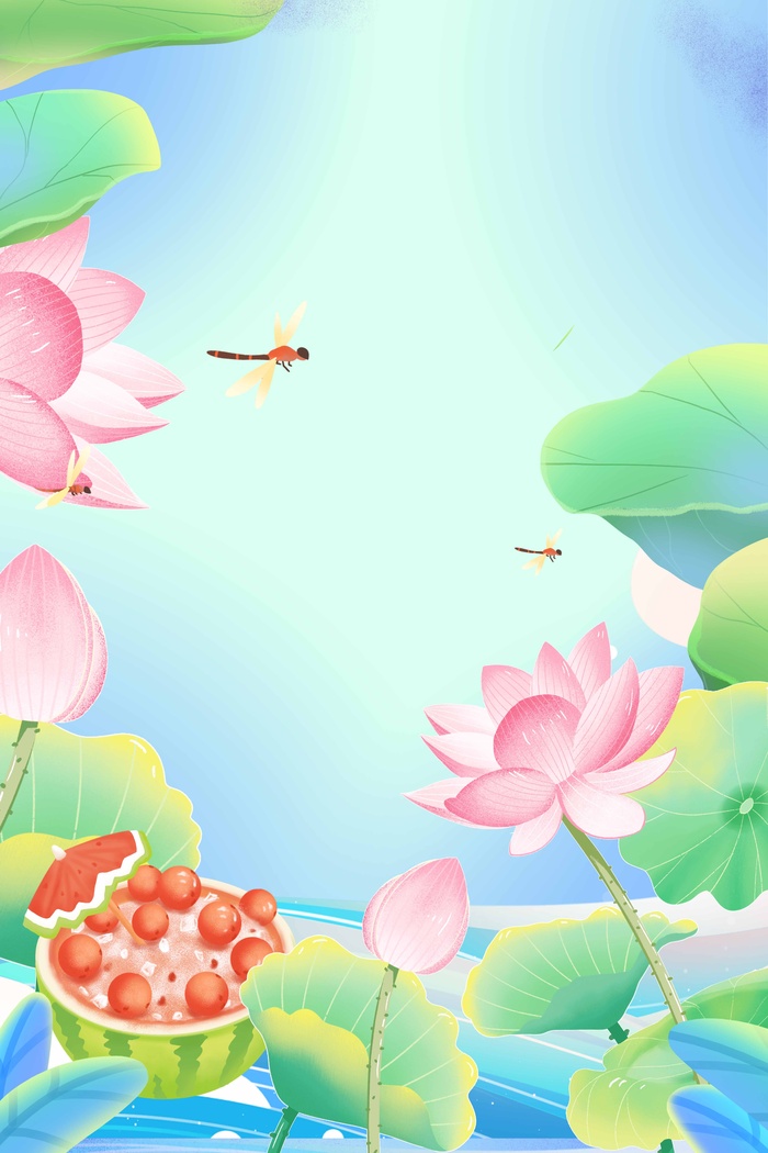 夏天 夏日清爽背景psd模版下载