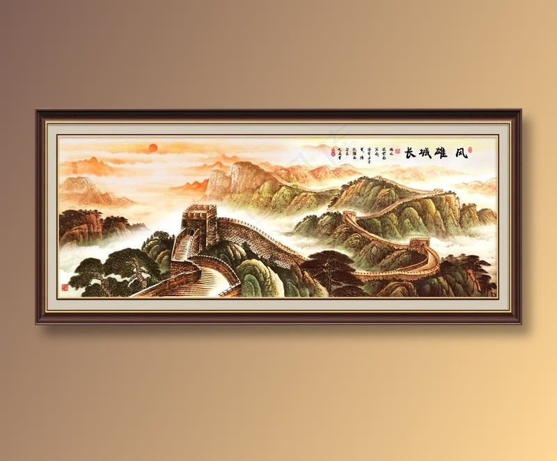 万里长城油画装饰画