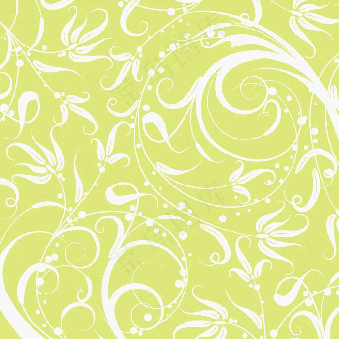 ps绿色花纹高清图片