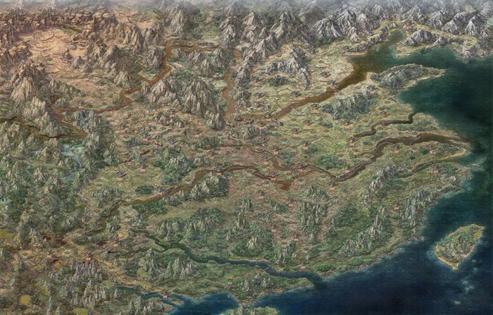 三国图地图图片素材