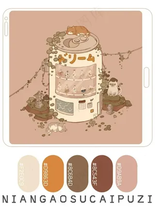 高质量插画配色色卡