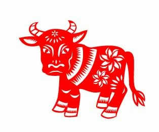牛剪纸 剪纸风元素