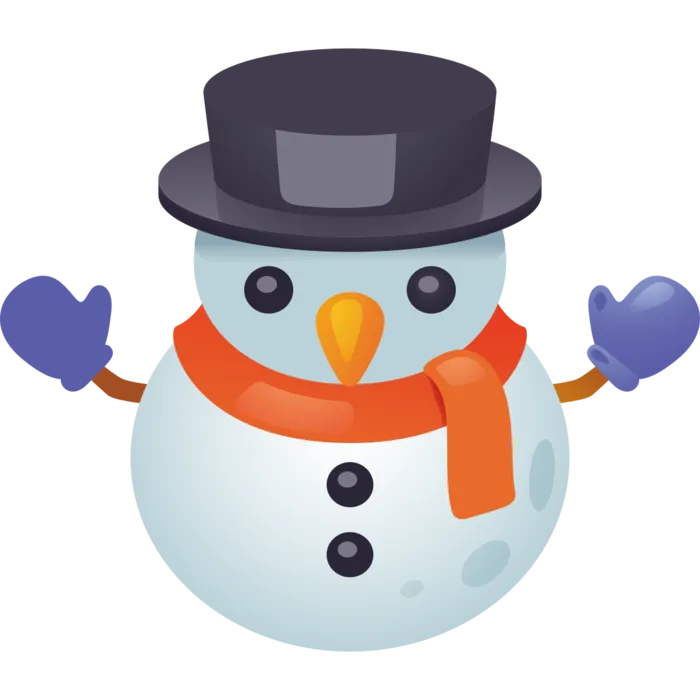 雪人简笔画元素