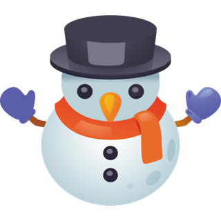 雪人简笔画元素