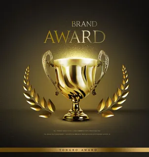 金色时尚品牌奖项素材