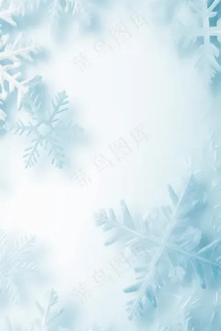 简约雪花大雪背景