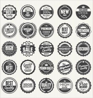 免抠黑色促销标签