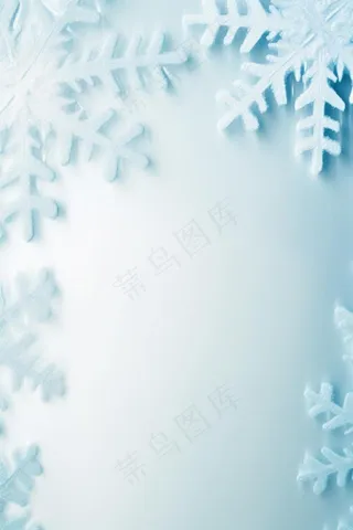 简约雪花大雪背景
