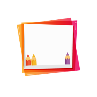 开学季纸笔卡通免扣素材