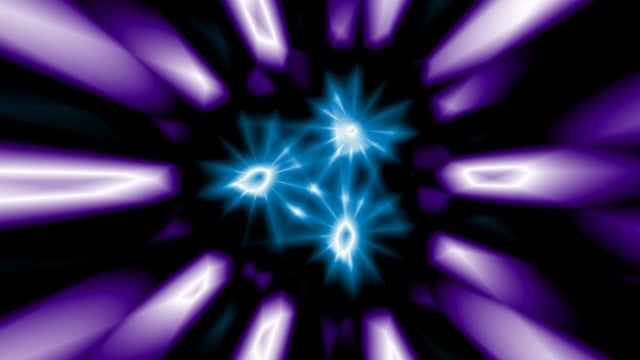 回转, 程序性生, 三角形, 光线, 黑色的, 坡度, 蓝色