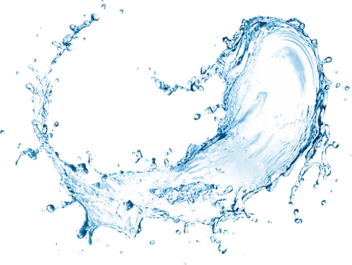 水花透明蓝色