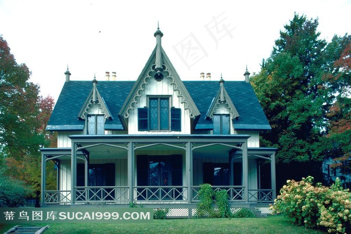 绿树成荫别墅图片