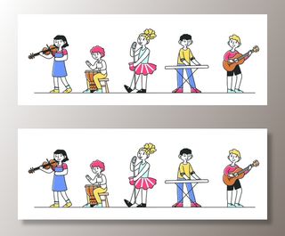 扁平化人物场景办公互联网等距ai矢量设计网页海报UI素材插画