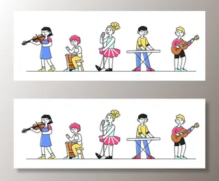 扁平化人物场景办公互联网等距ai矢量设计网页海报UI素材插画