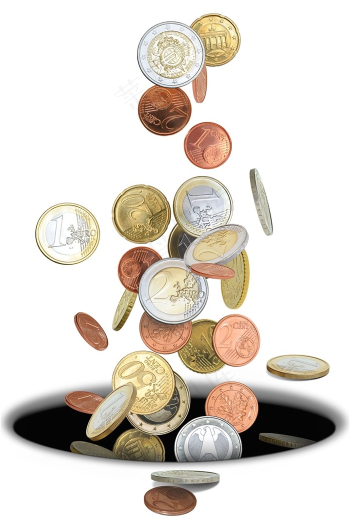 飘洒的硬币金币图片