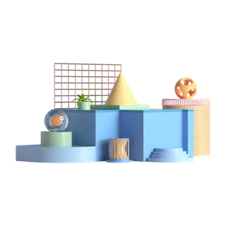 展台素材免扣产品展示台PNG