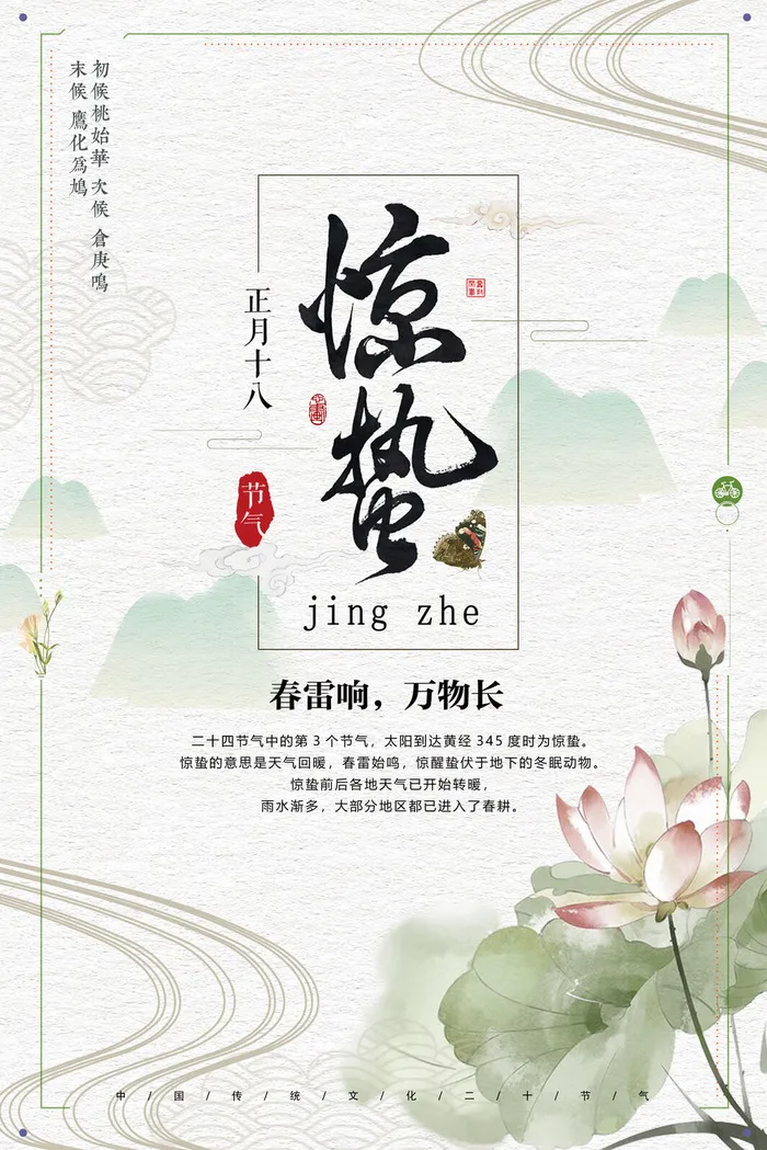 惊蛰6psd模版下载