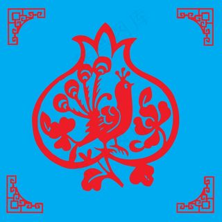 孔雀剪纸 剪纸风元素