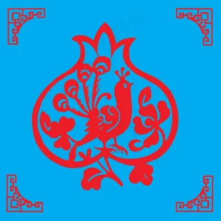 孔雀剪纸 剪纸风元素