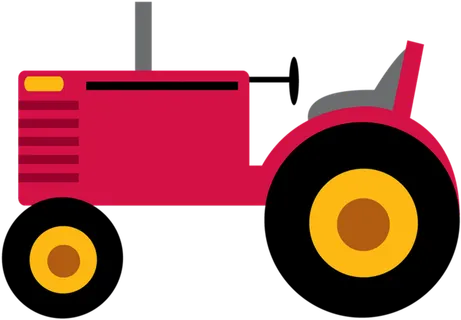 卡通拖拉机简笔现代农业