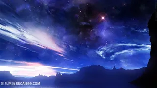 唯美蓝天白云彩绘壁纸