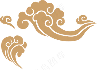 中式传统祥云中国风古典水纹吉祥图案免抠