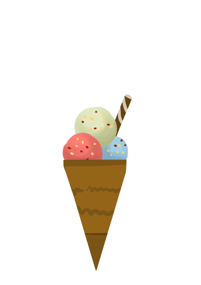 冰淇淋插画元素免扣
