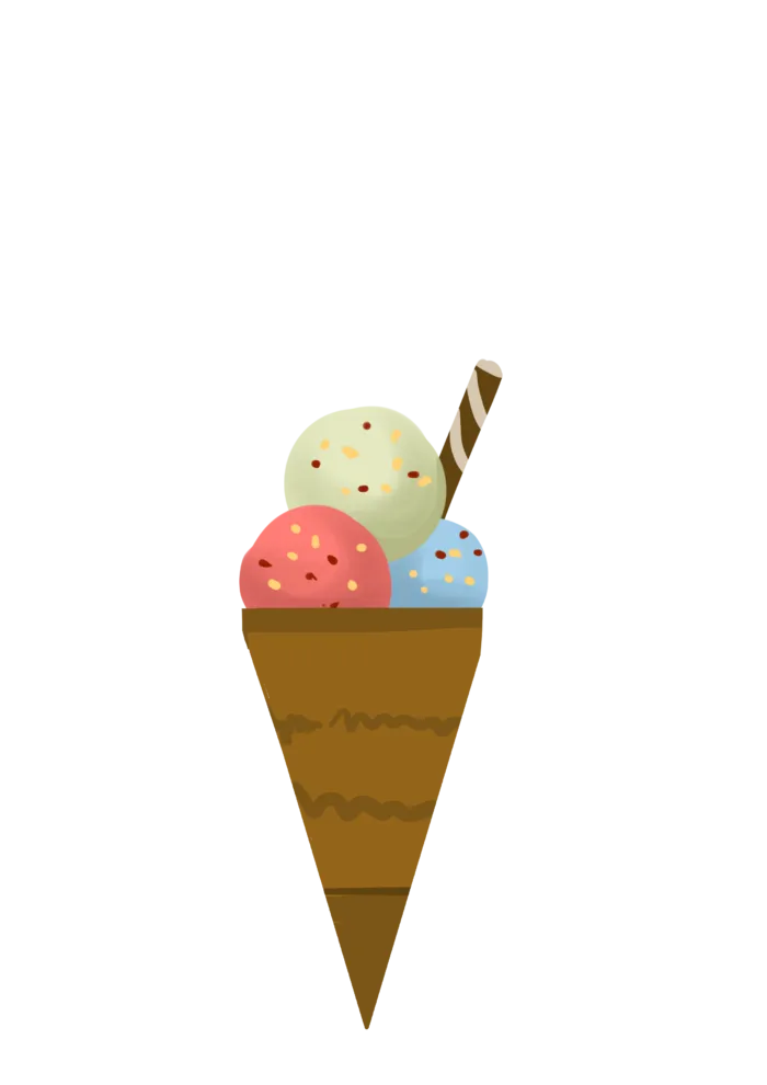 冰淇淋插画元素免扣