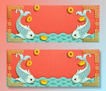 中式传统新年春节矢量素材