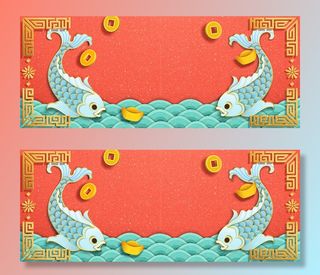 中式传统新年春节矢量素材