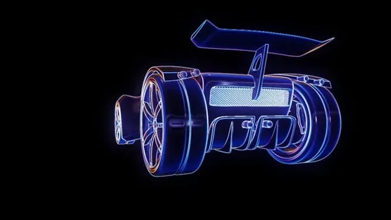 未来派, 未来, 技术, 电影, 全息图, 金属丝, 呈现