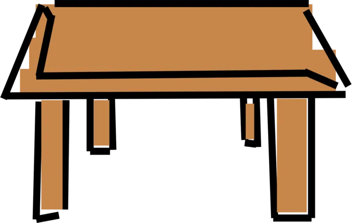 卡通桌子简笔棕色