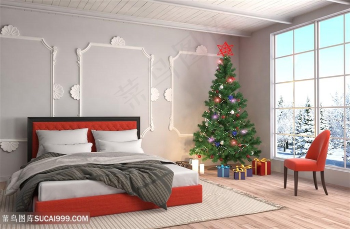 创意圣诞树庆祝家居装饰高清图