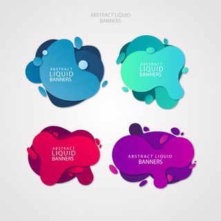 渐变形状科技装饰元素