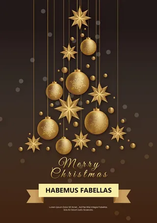 圣诞节圣诞树圣诞老人闪亮装饰电商促销折扣海报