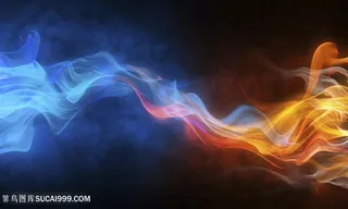 神秘蓝色红线条背景素材