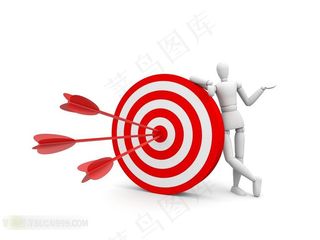 箭靶与3D小人图片下载