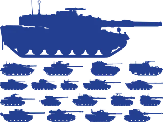 坦克剪影卡通