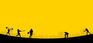 手绘彩色综合黑黄色背景